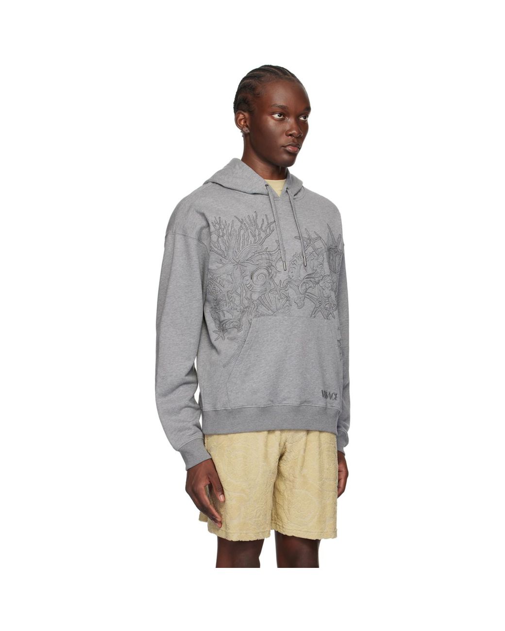Versace Black Barocco Sea Hoodie for men