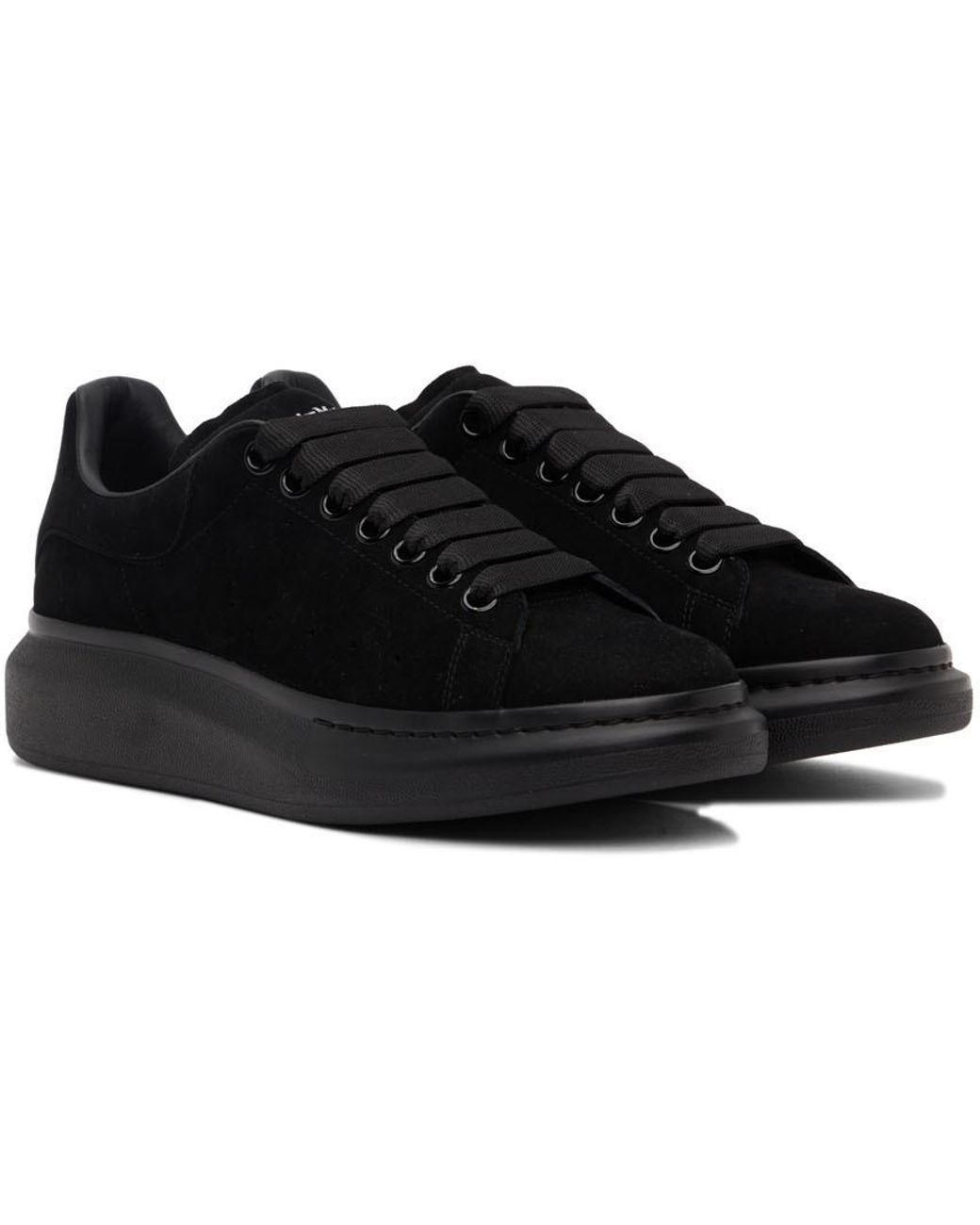 all black suede mcqueens