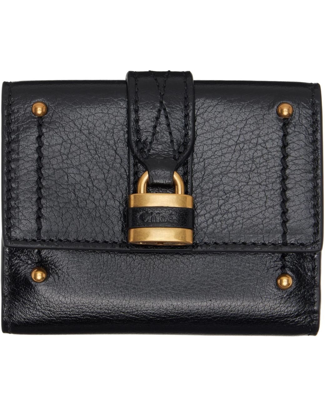 Chloé Black Mini Paddington Tri-Fold Wallet