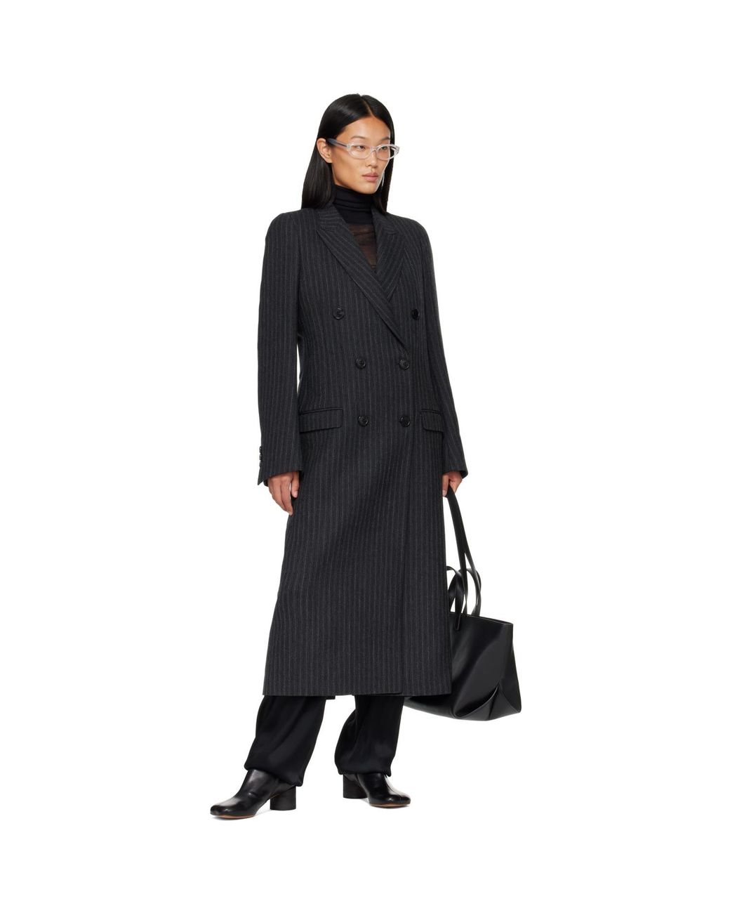 Maison Margiela Black Double Breasted Coat