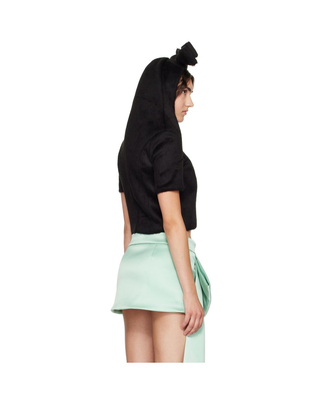 VAQUERA Black Neoprene Bow Top