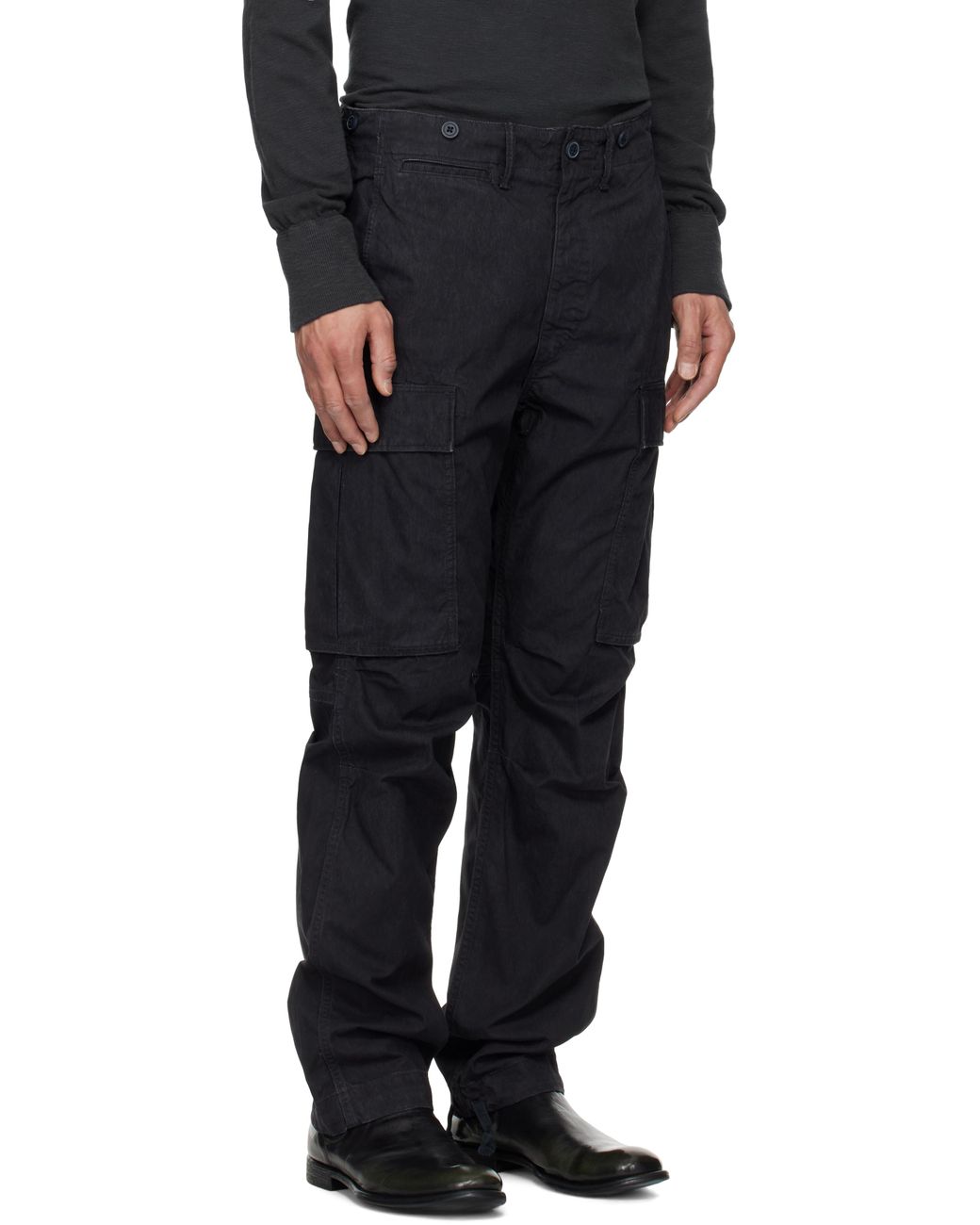 RRL Surplus Poplin Cargo Pant in Black for Men | Lyst UK