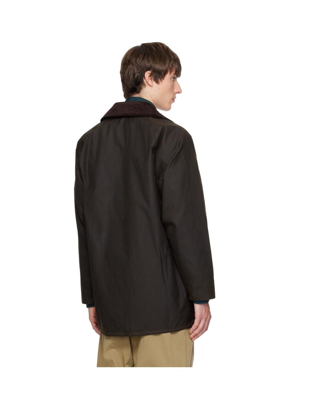 Barbour Black Classic Beaufort Waxed Jacket for men