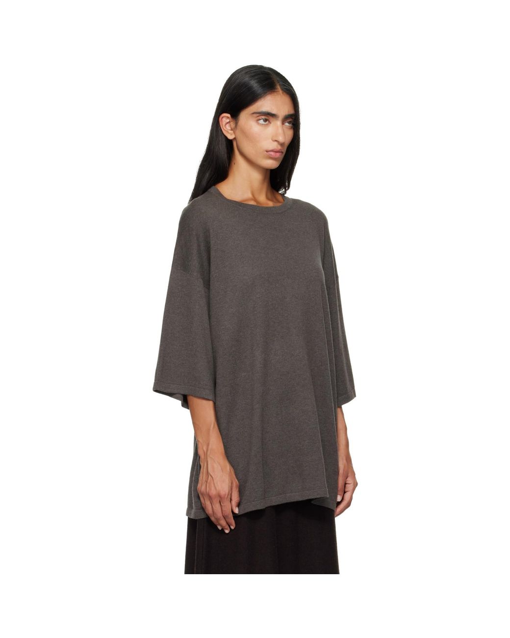 Lisa Yang Gray Taupe Agnette T-Shirt