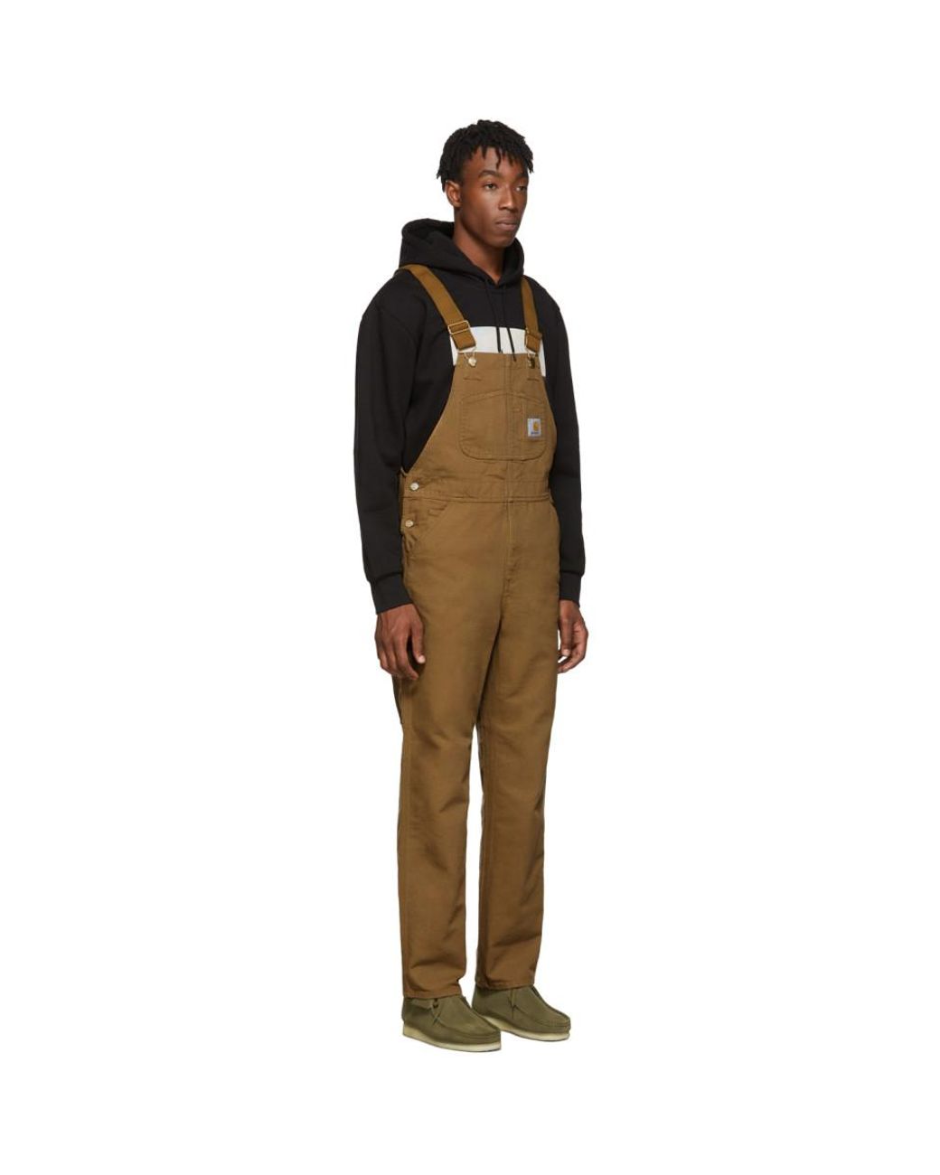 Carhartt WIP Brown Rinsed Bib Overall for Men | Lyst
