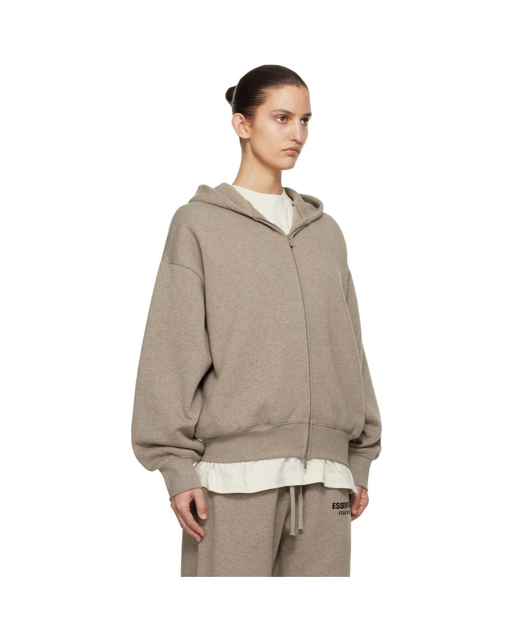 Fear Of God Brown Classic Zip-Up Hoodie