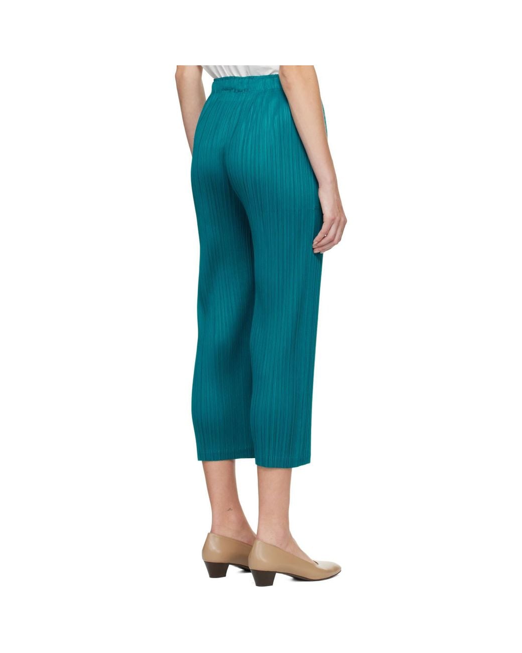 Pleats Please Issey Miyake Blue Monthly Colors October Trousers