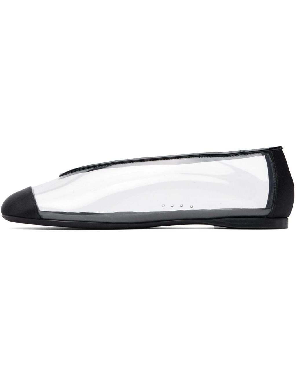 Moschino Black Pvc Ballerina Flats