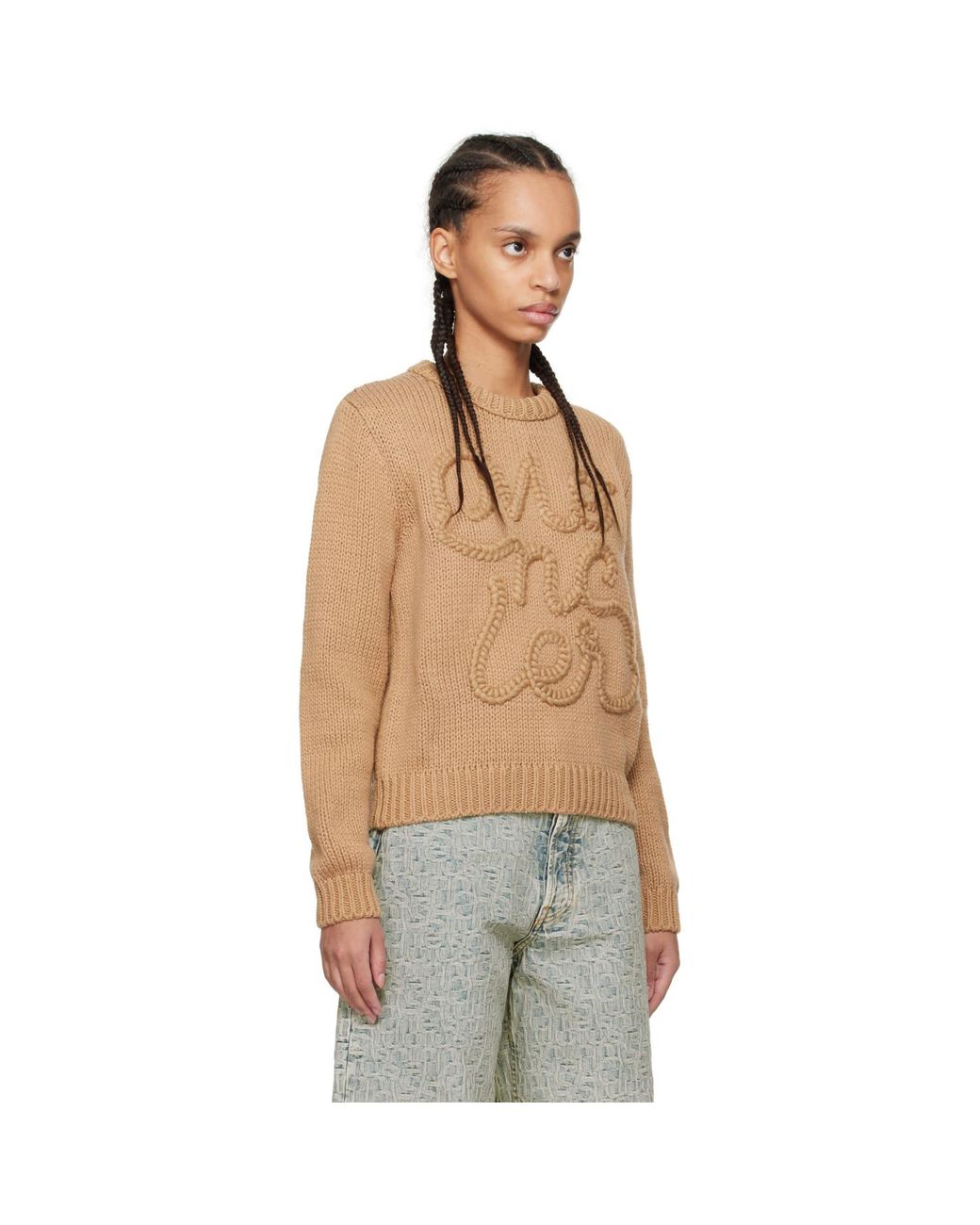 Moncler Blue Embroidered Logo Cotton Sweater
