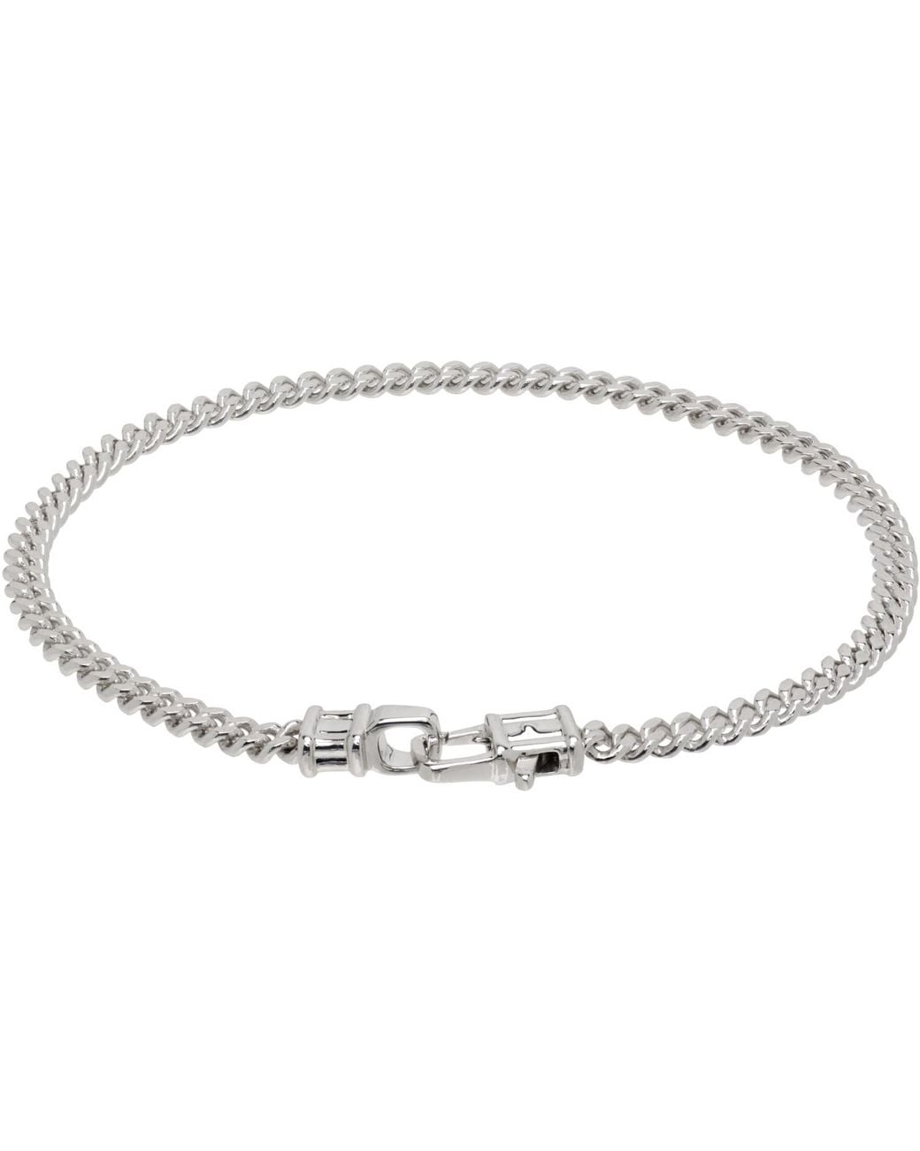 Tom Wood Metallic Curb M Bracelet for men