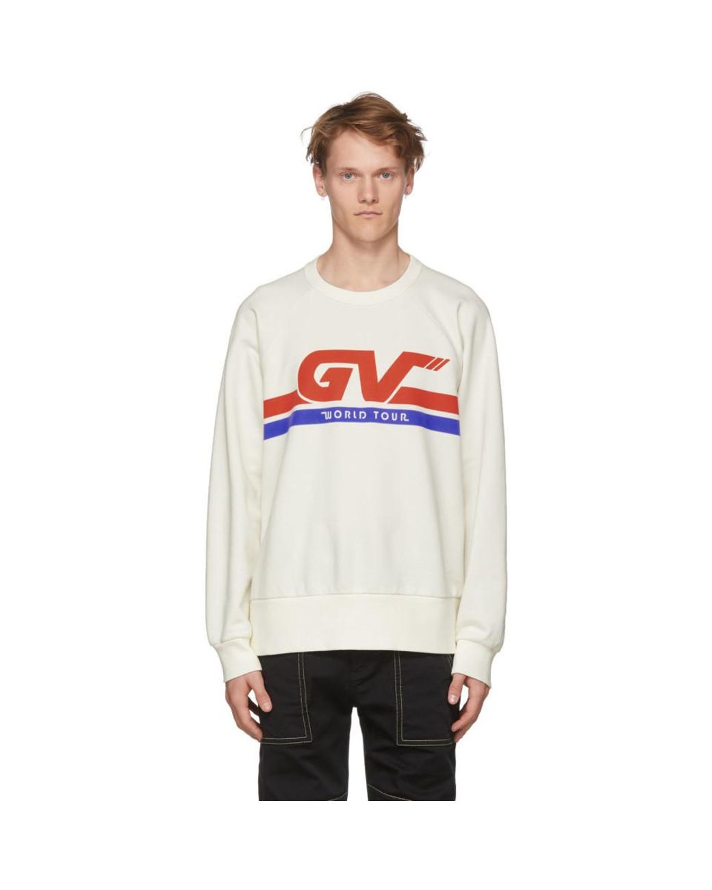 Givenchy White Gv World Tour Sweatshirt in Natural for Men | Lyst UK