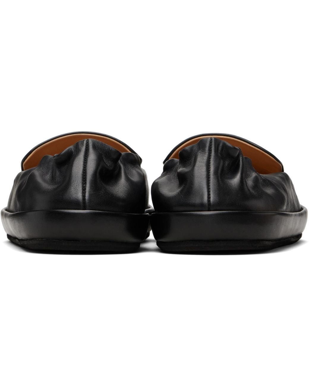 Marsèll Black Scatopelle Leather Loafers for men