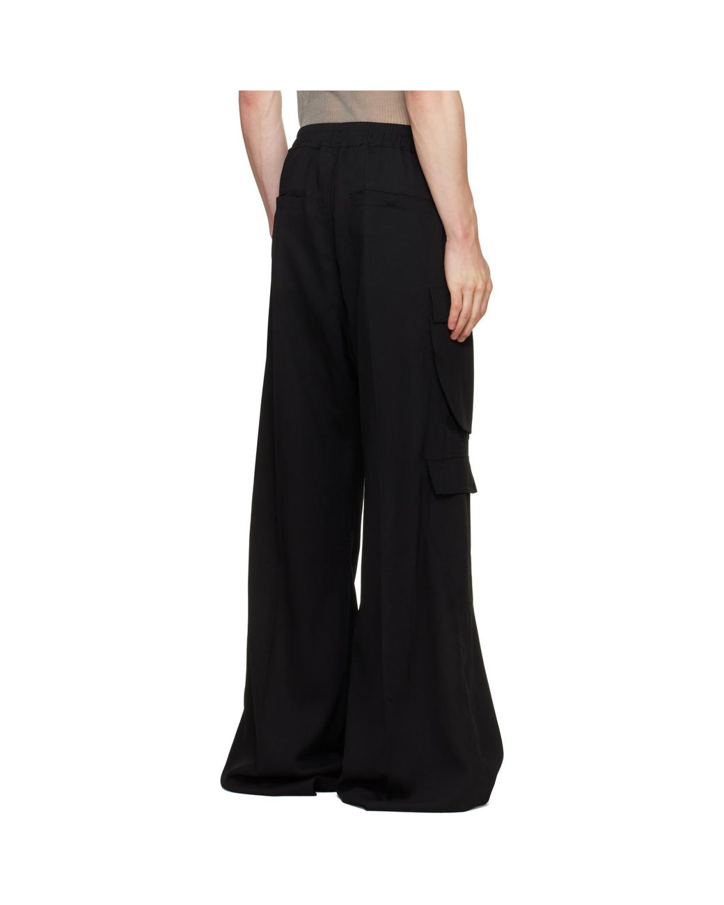 Rick Owens Black Tower Cargobelas Cargo Pants for men