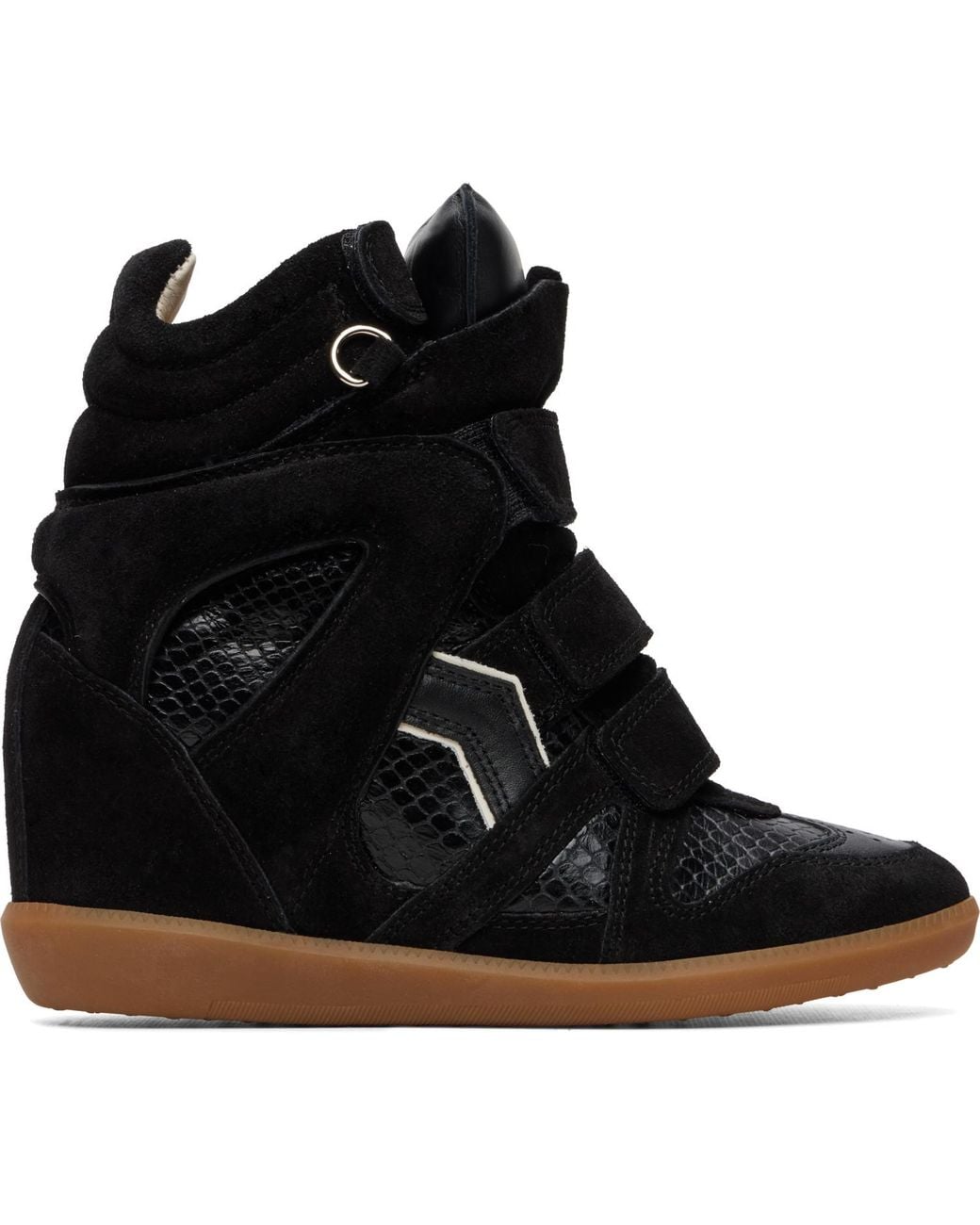 Isabel Marant Black Python Bekett Ring Sneakers