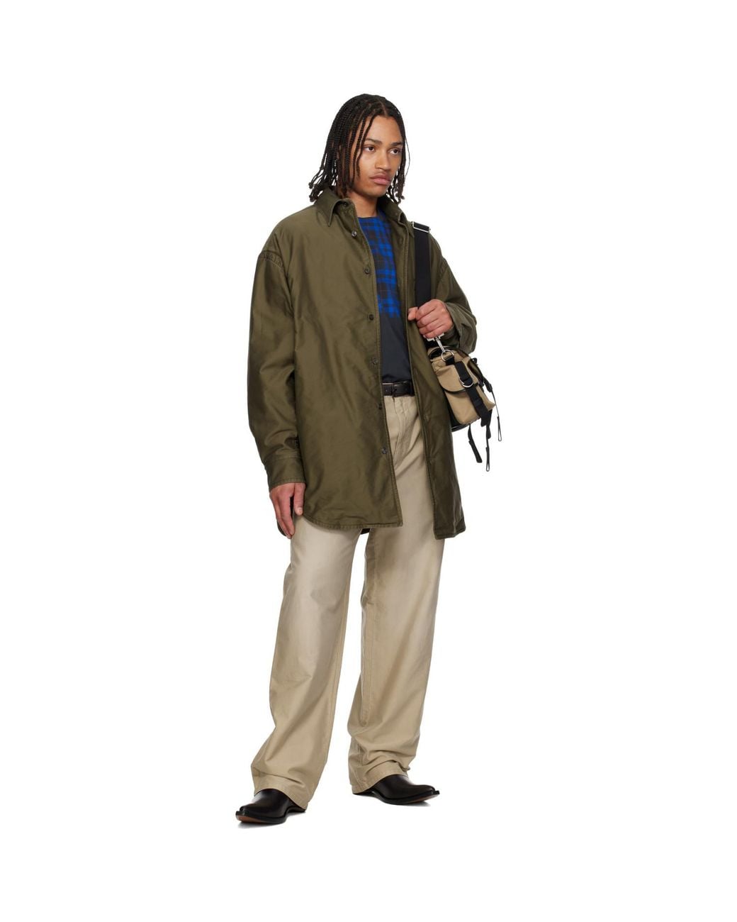 Maison Margiela Natural Unbrushed Moleskin Trousers for men