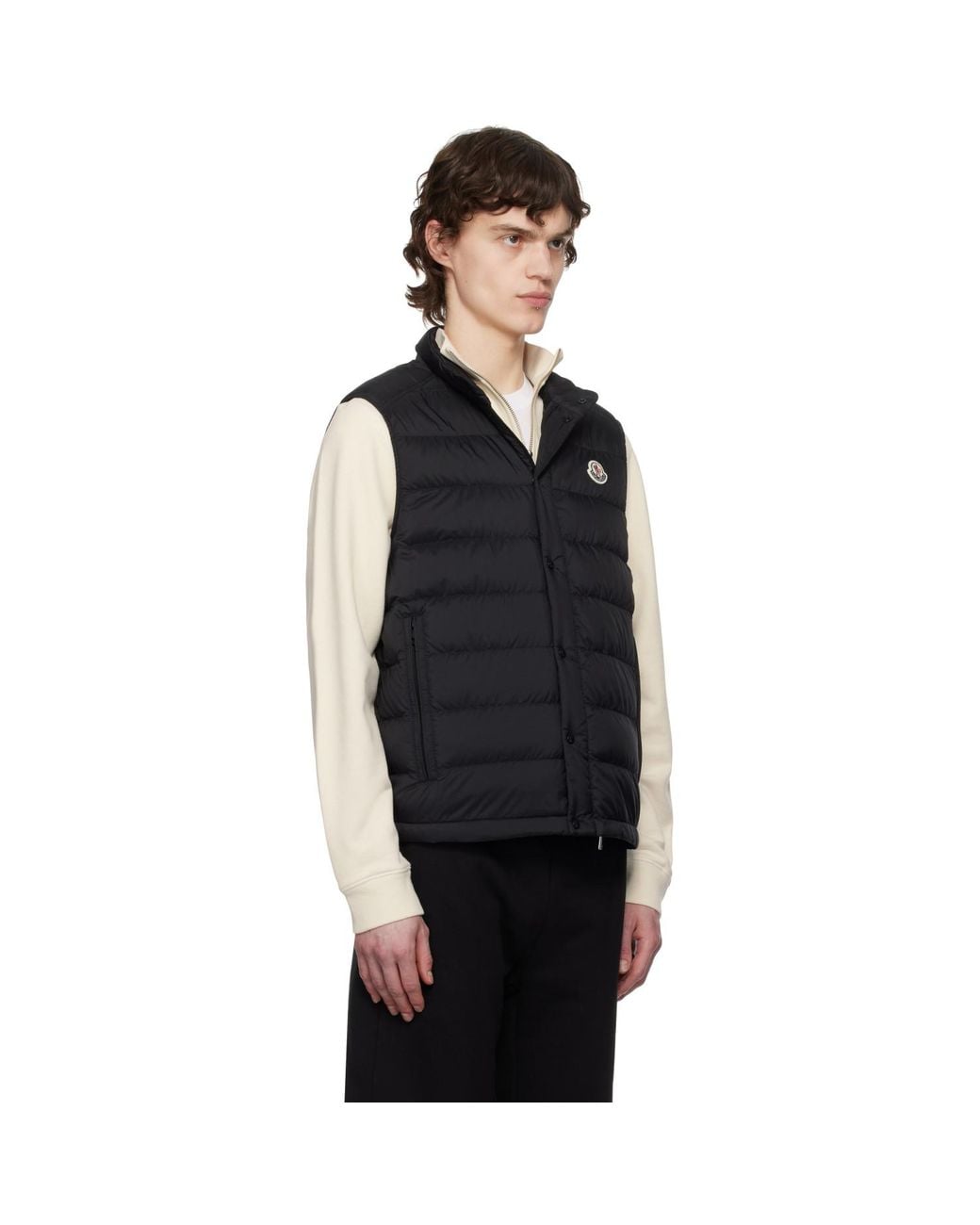 Moncler Black Barthe Down Vest for men