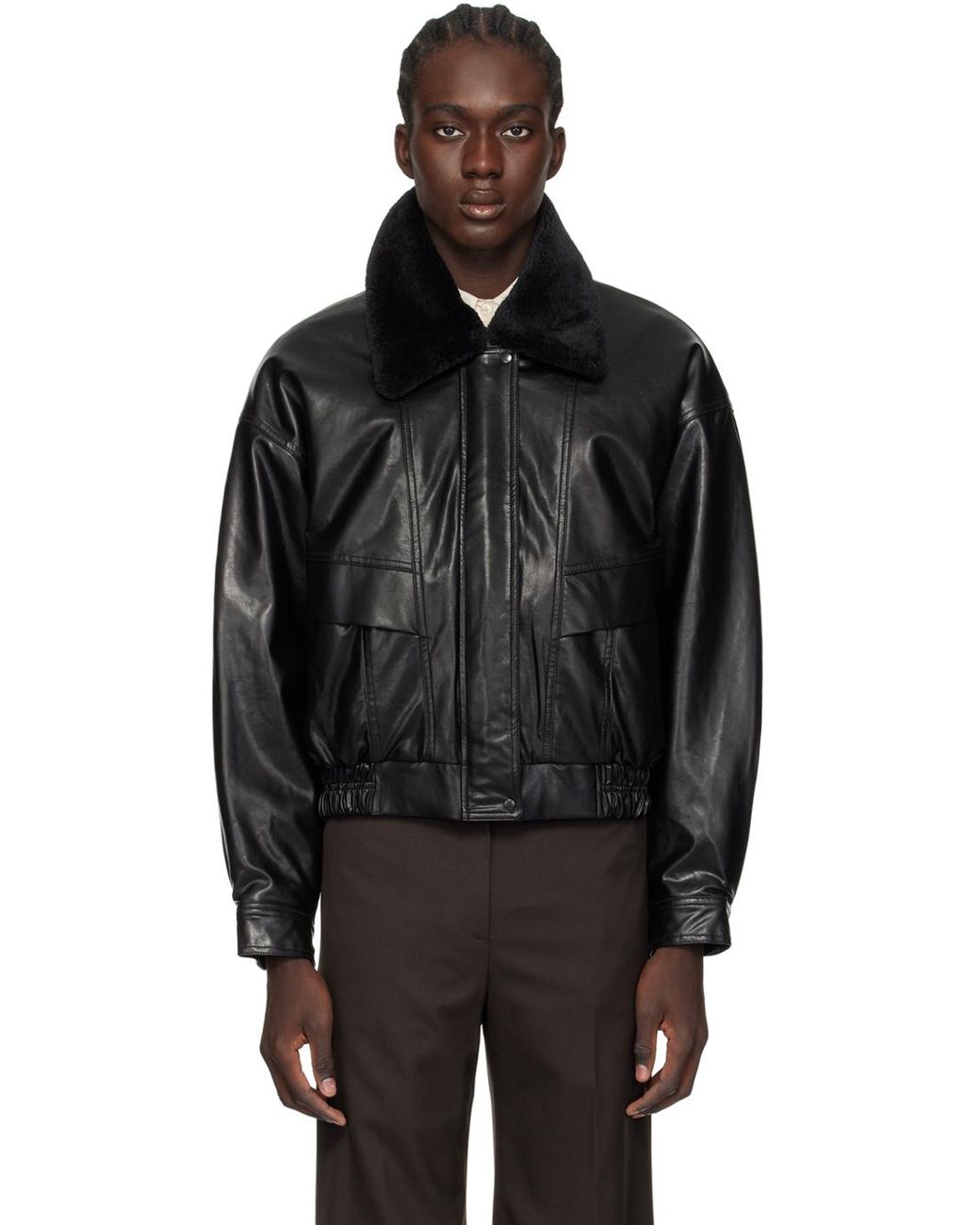 Low Classic Short Faux Leather Jacket in Black for Men Lyst UK
