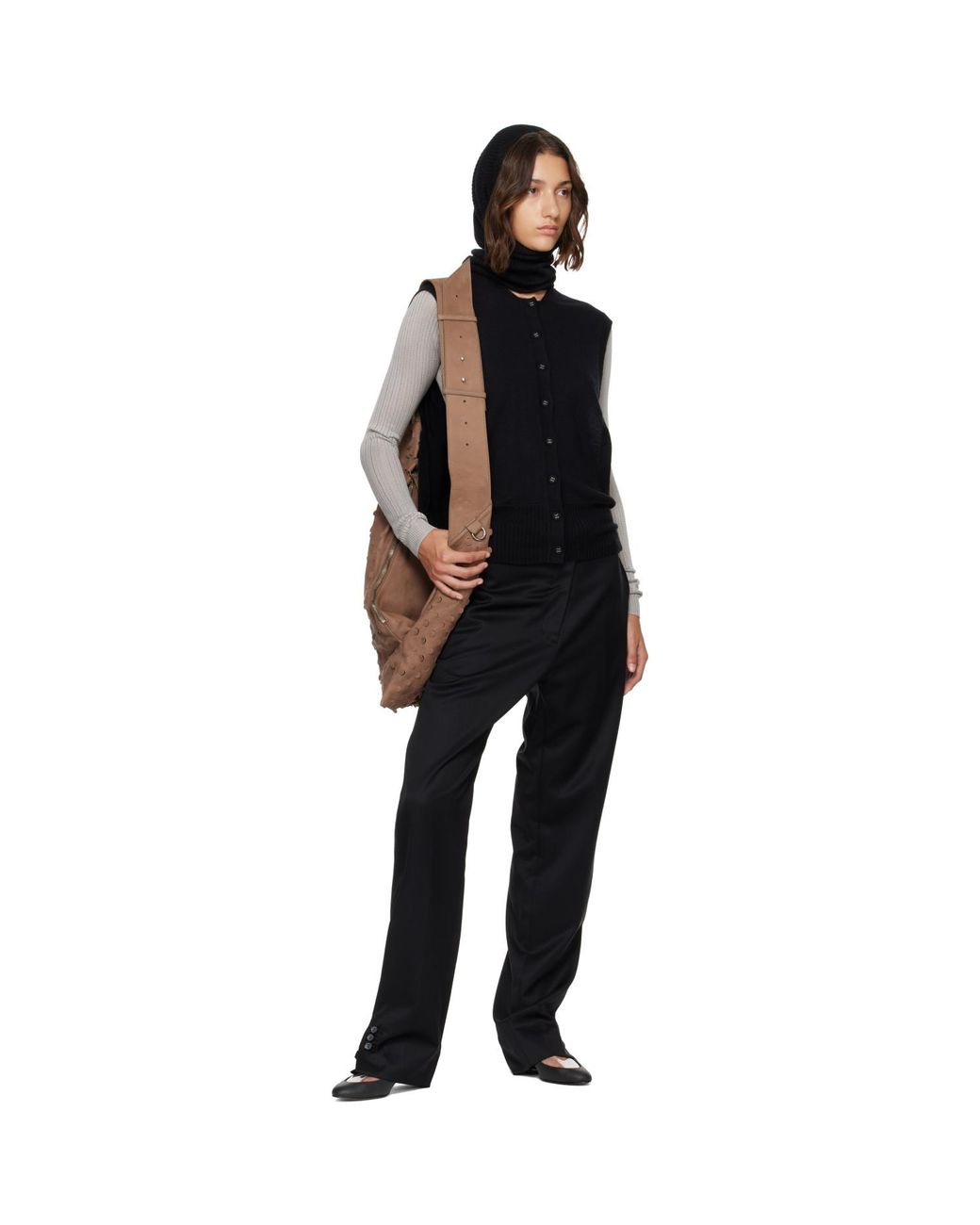Kiko Kostadinov Black Guillemot Cocoon Cardigan