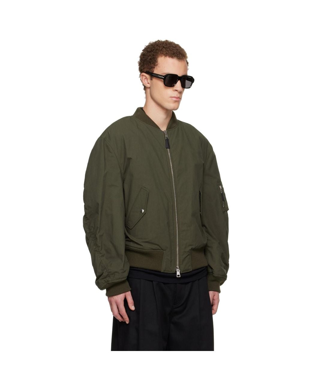 Givenchy Black Couture Seam Bomber Jacket for men