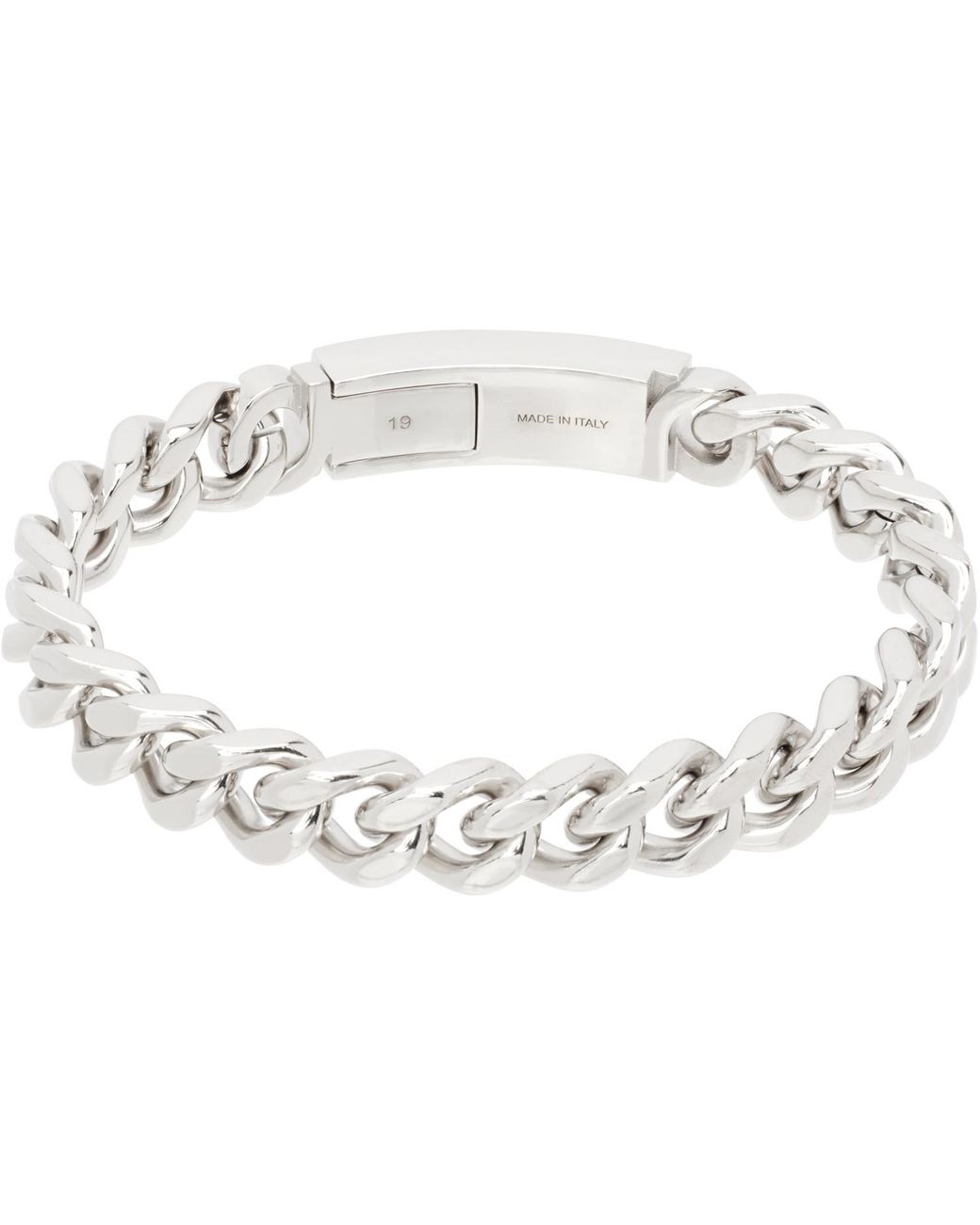 Ferragamo Metallic Curb Chain Bracelet for men
