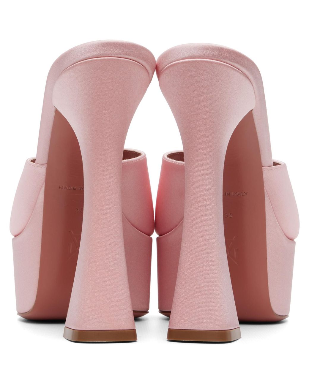 AMINA MUADDI Pink Ssense Exclusive Dalida Slipper 140 Heeled Sandals