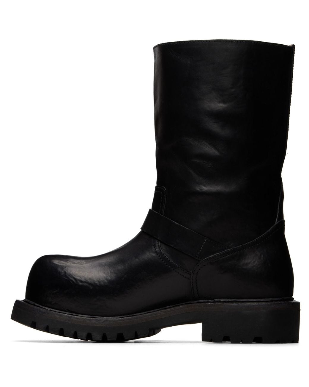 A Diciannoveventitre Black Octa Moto Boots for men