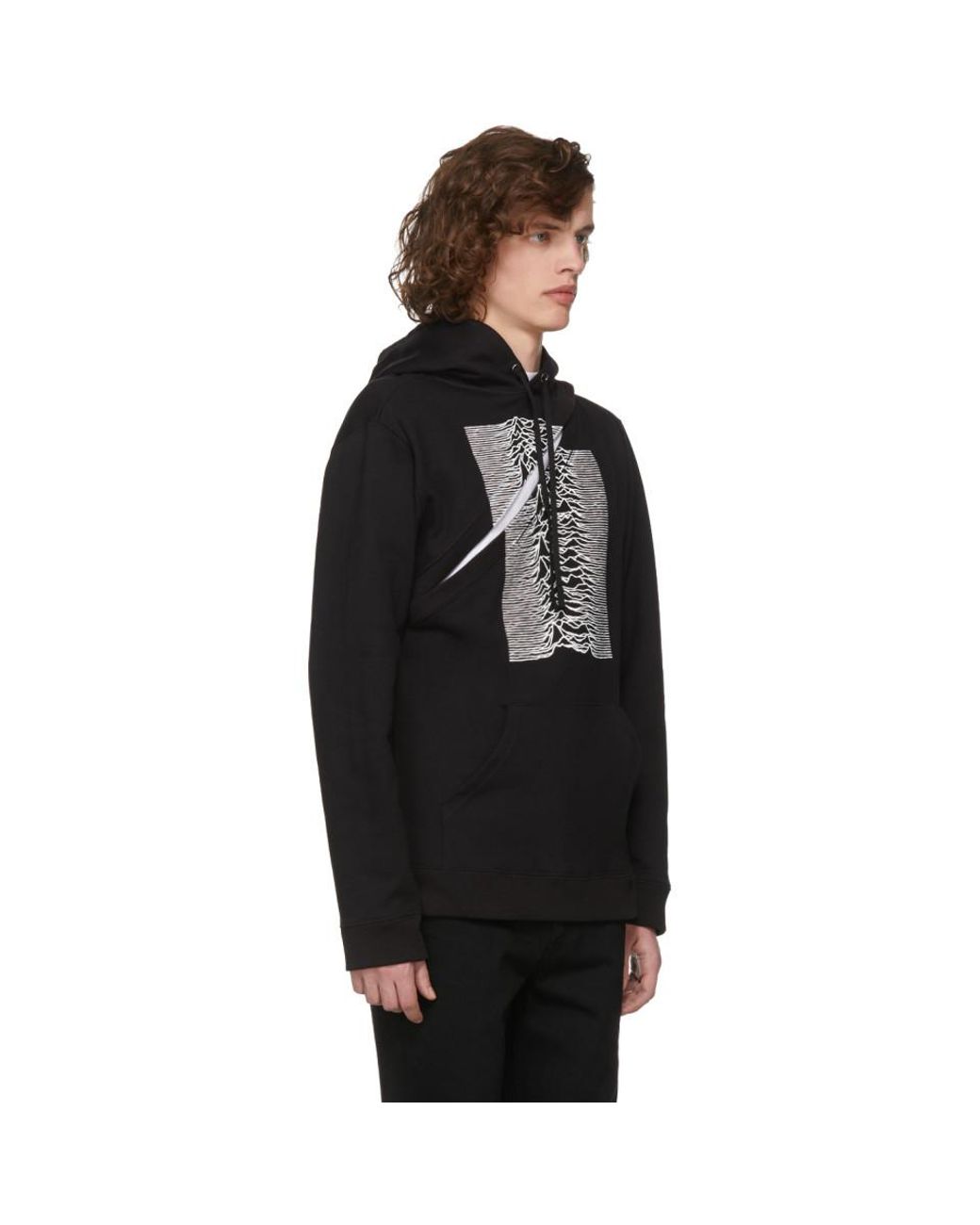 Raf Simons Black Convertible Joy Division Unknown Pleasures Two-piece  Hoodie for Men | Lyst