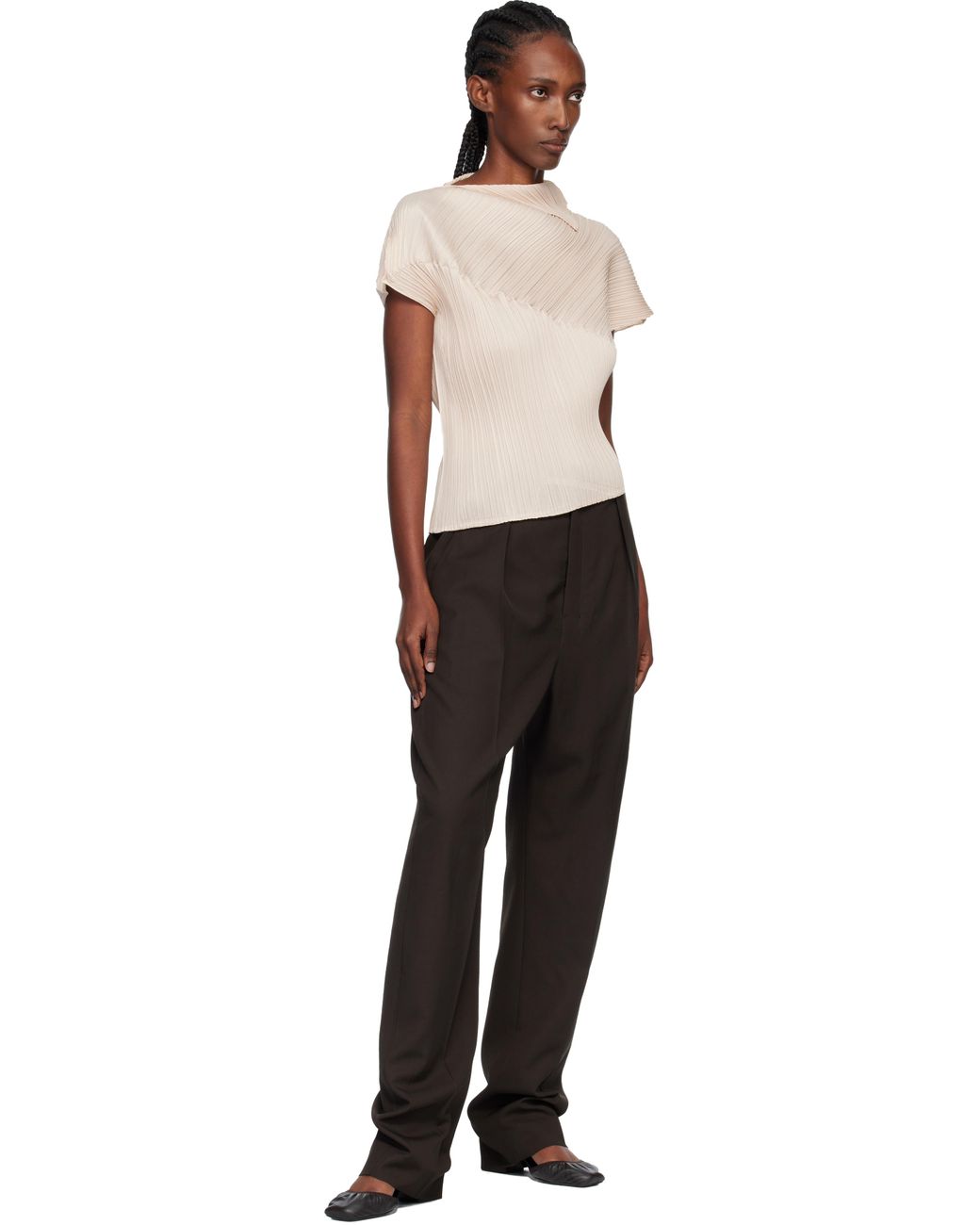 pleats please LEAPトップス LEAP Top Dark Brown – The official ISSEY MIYAKE ONLINE STORE