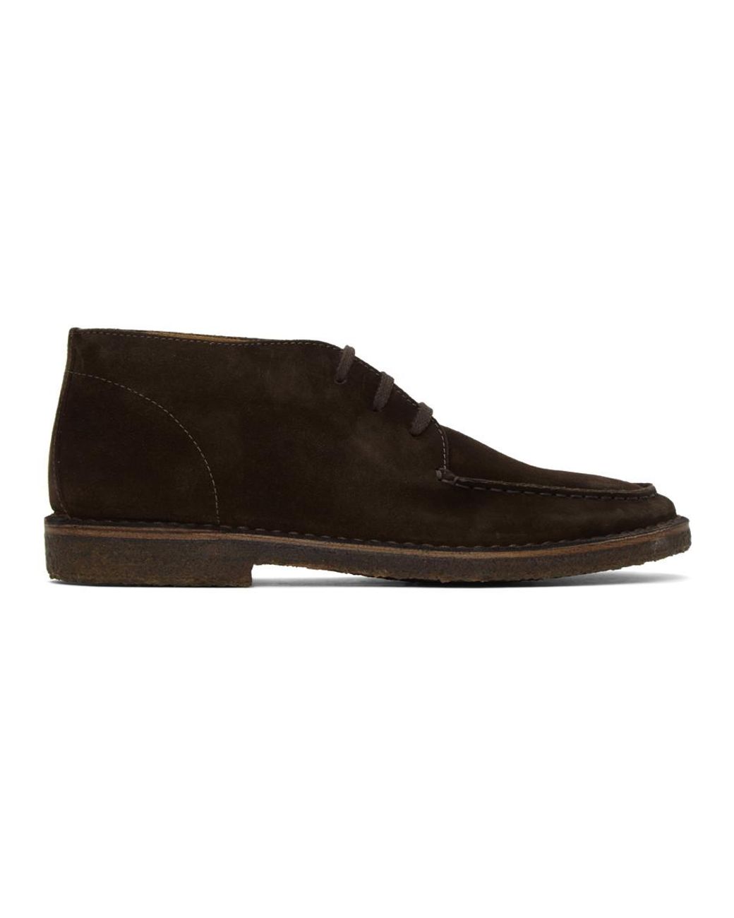 Drake's Suede Brown Crosby Moc Toe Chukka Boots for Men | Lyst