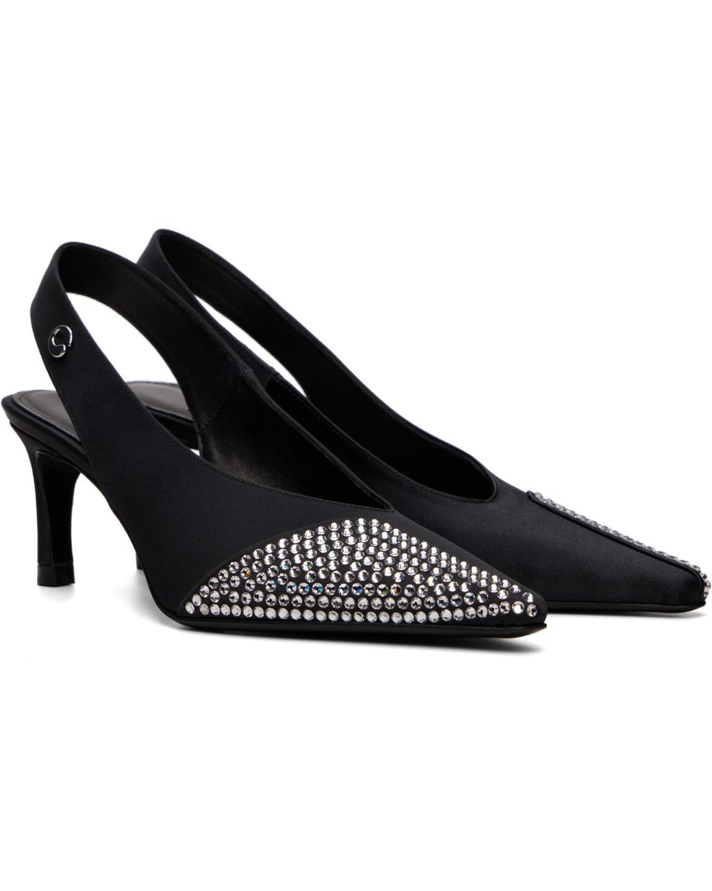 Coperni Black Bicolor Slingbacks Stiletto Heels