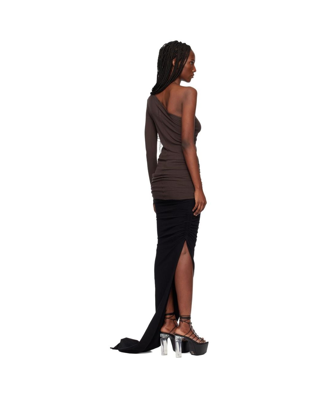 Rick Owens Black Temple Ziggy Minidress
