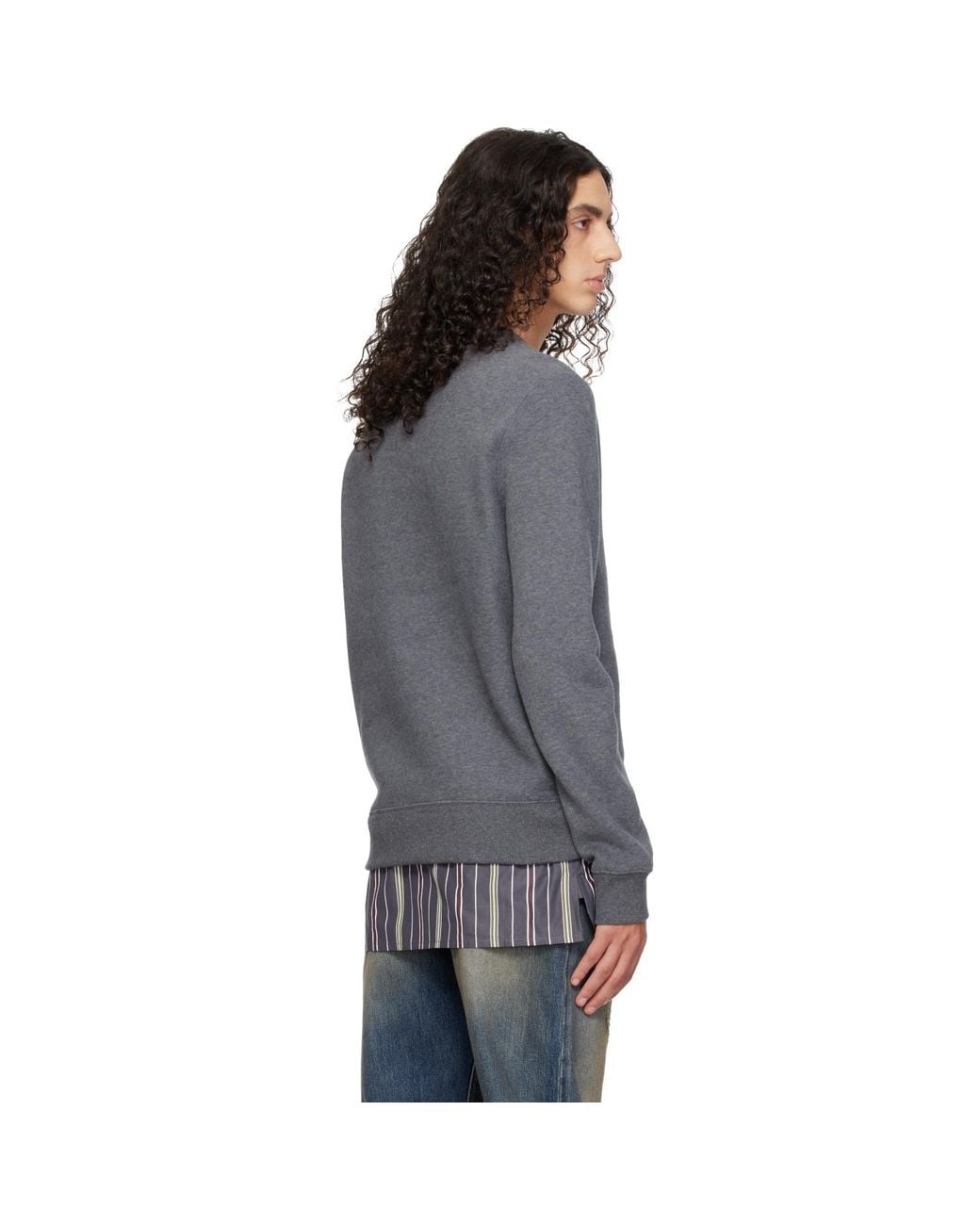 Pull Molletonné Étagé Gris Lanvin pour homme en coloris Gray