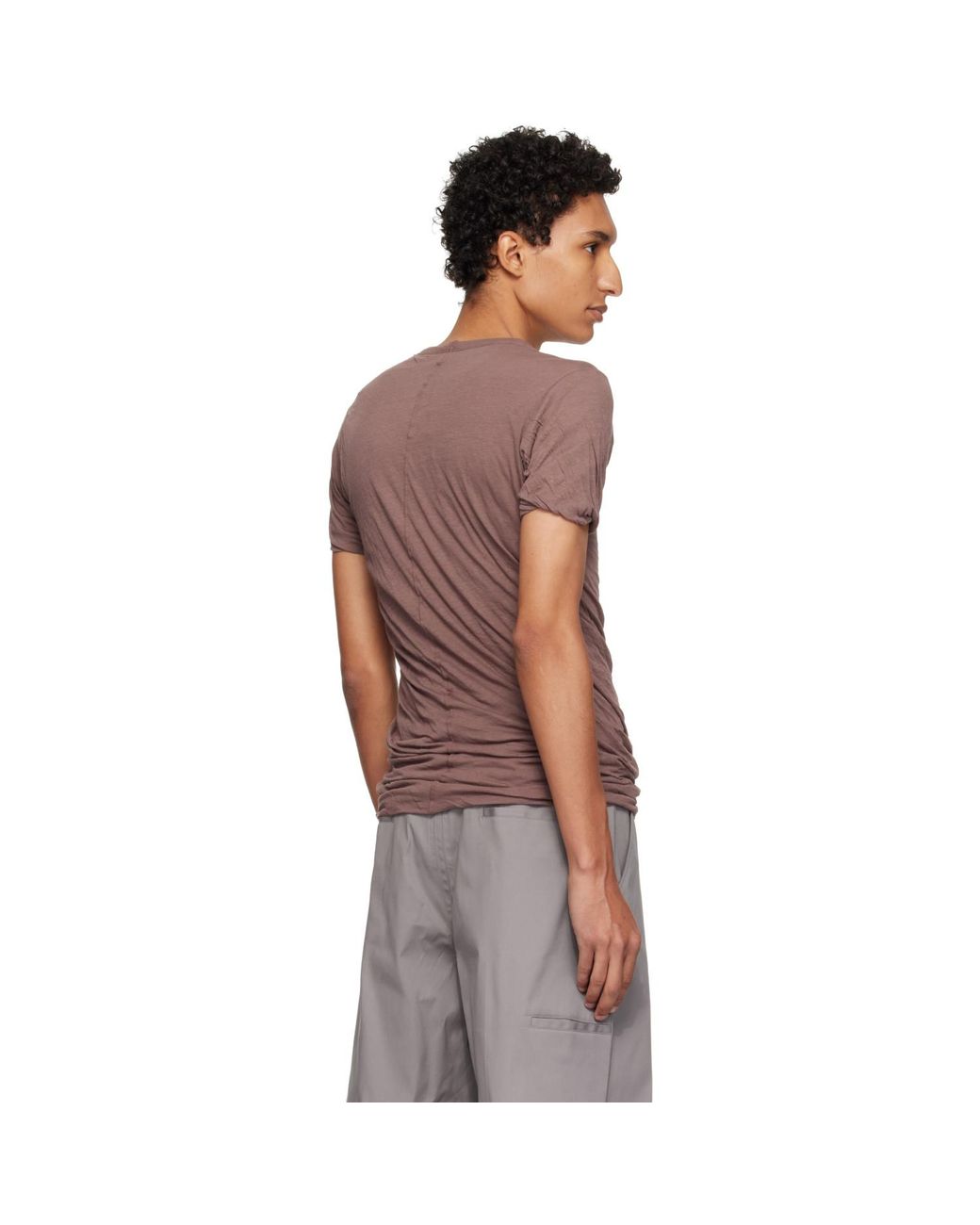 Rick Owens Purple Tower Double S/S T-Shirt for men