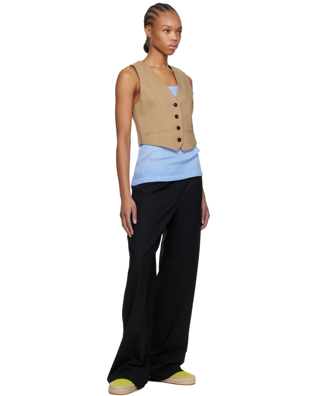 MSGM Black Button Vest