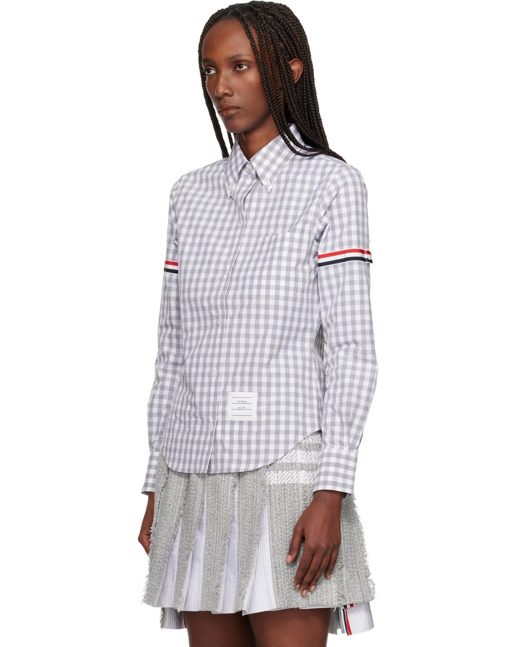 Thom Browne Multicolor Classic Long Sleeve Point Collar Shirt