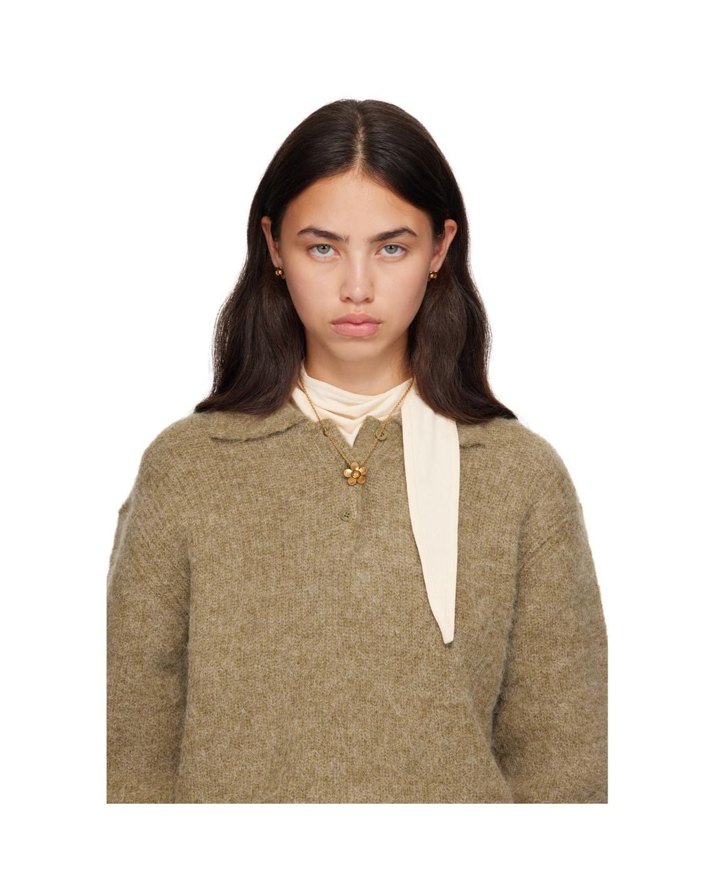 Marc Jacobs Metallic Mini Daisy Pendant Necklace