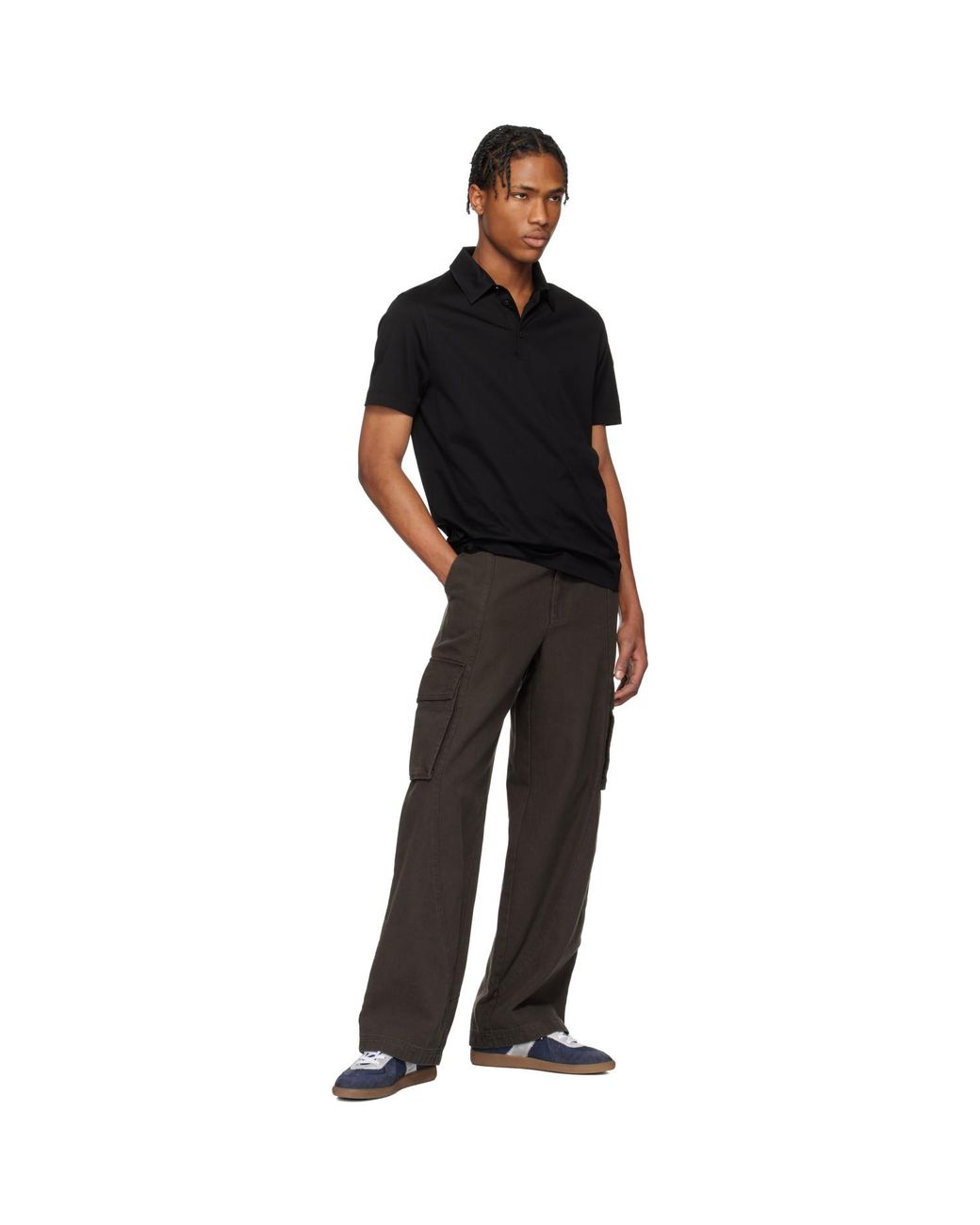Moncler Black Archivio Ss Polo for men