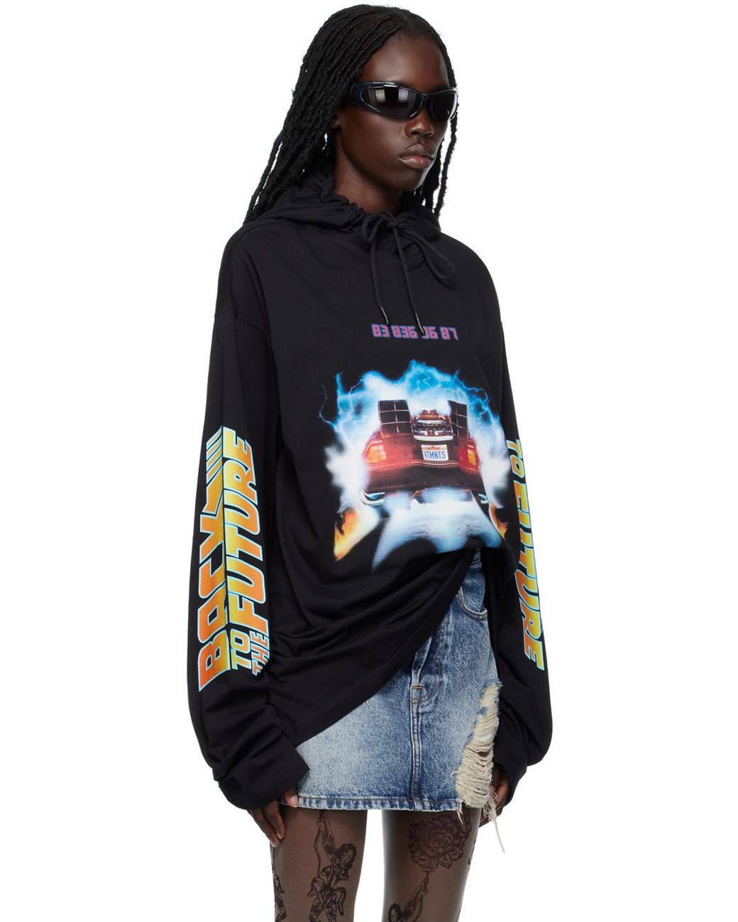 VTMNTS 'back To The Future' Hoodie in Black | Lyst Canada