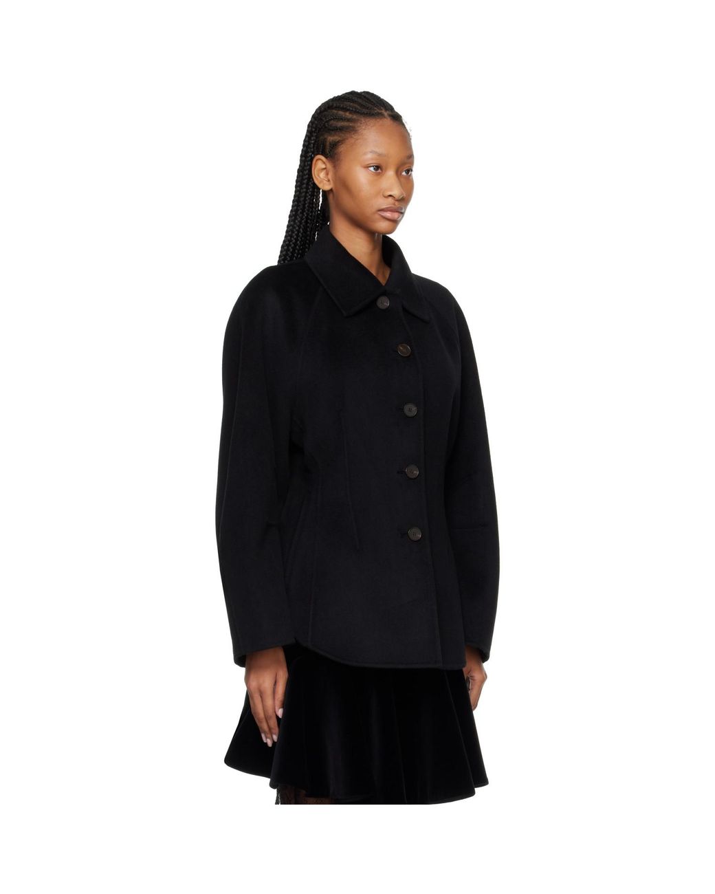 Rohe Black Double-Faced Sculptural Jacket