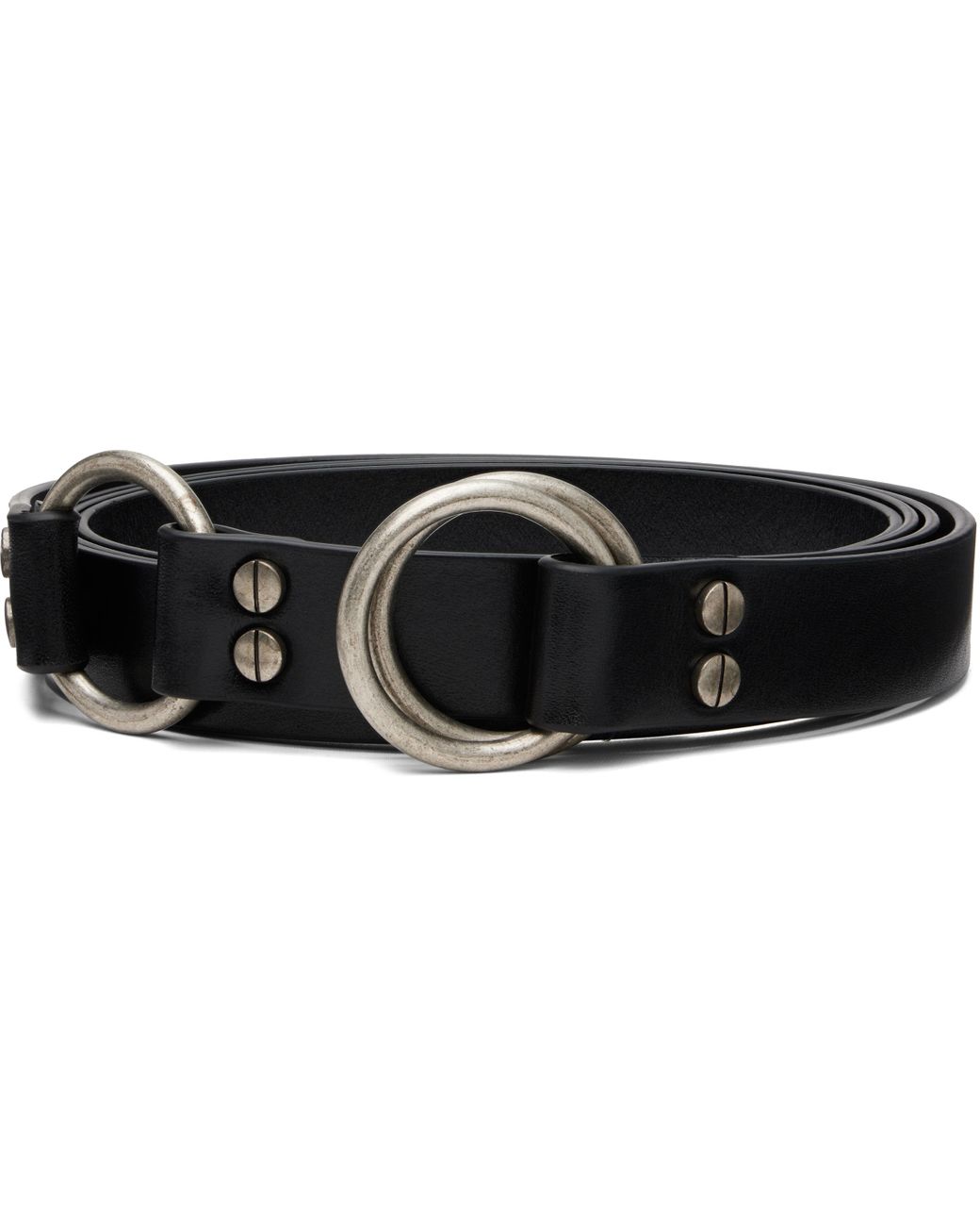 小物 ann demeulemeester black lether belt Leather belt Ann Demeulemeester Black size M International in