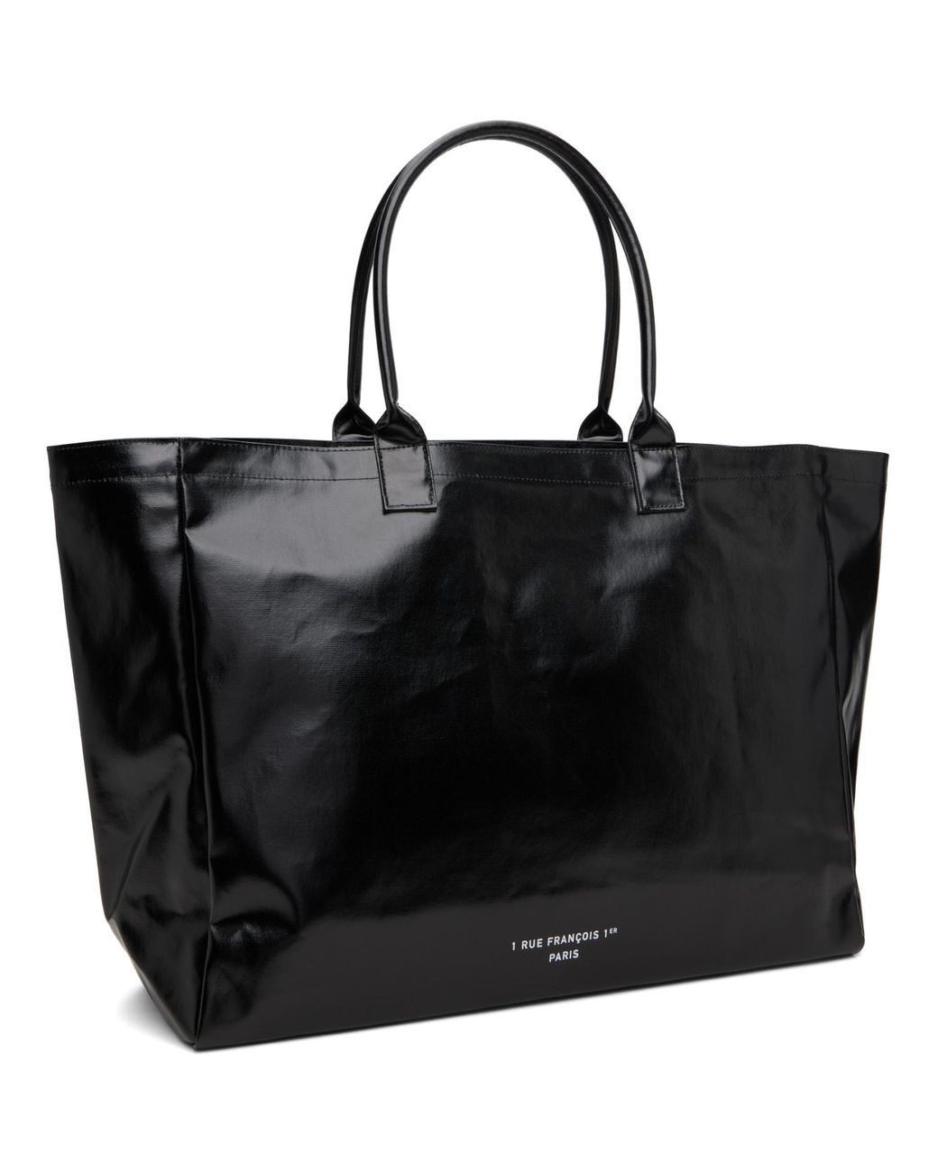 Anine Bing Black Leo Coated Canvas Tote