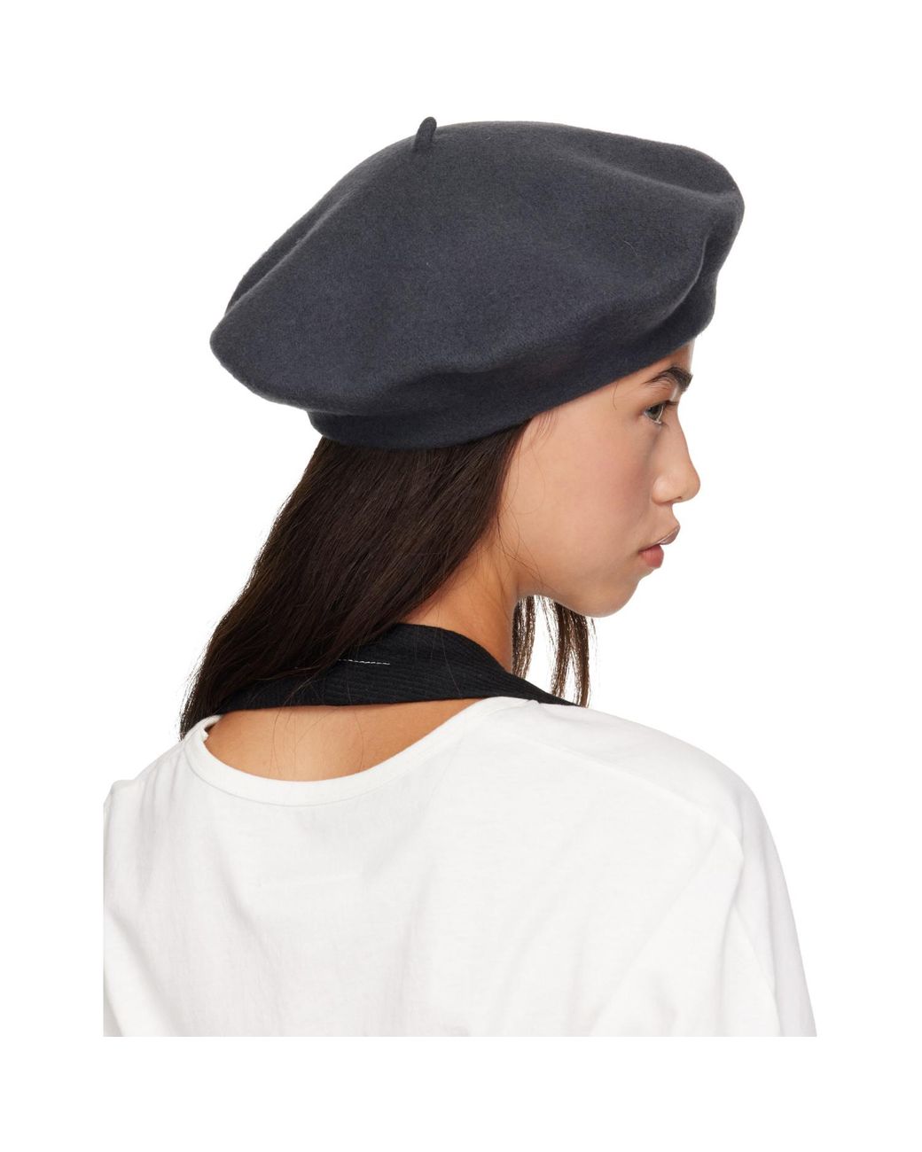 Maison Margiela Blue 4-Stitch Wool Beret