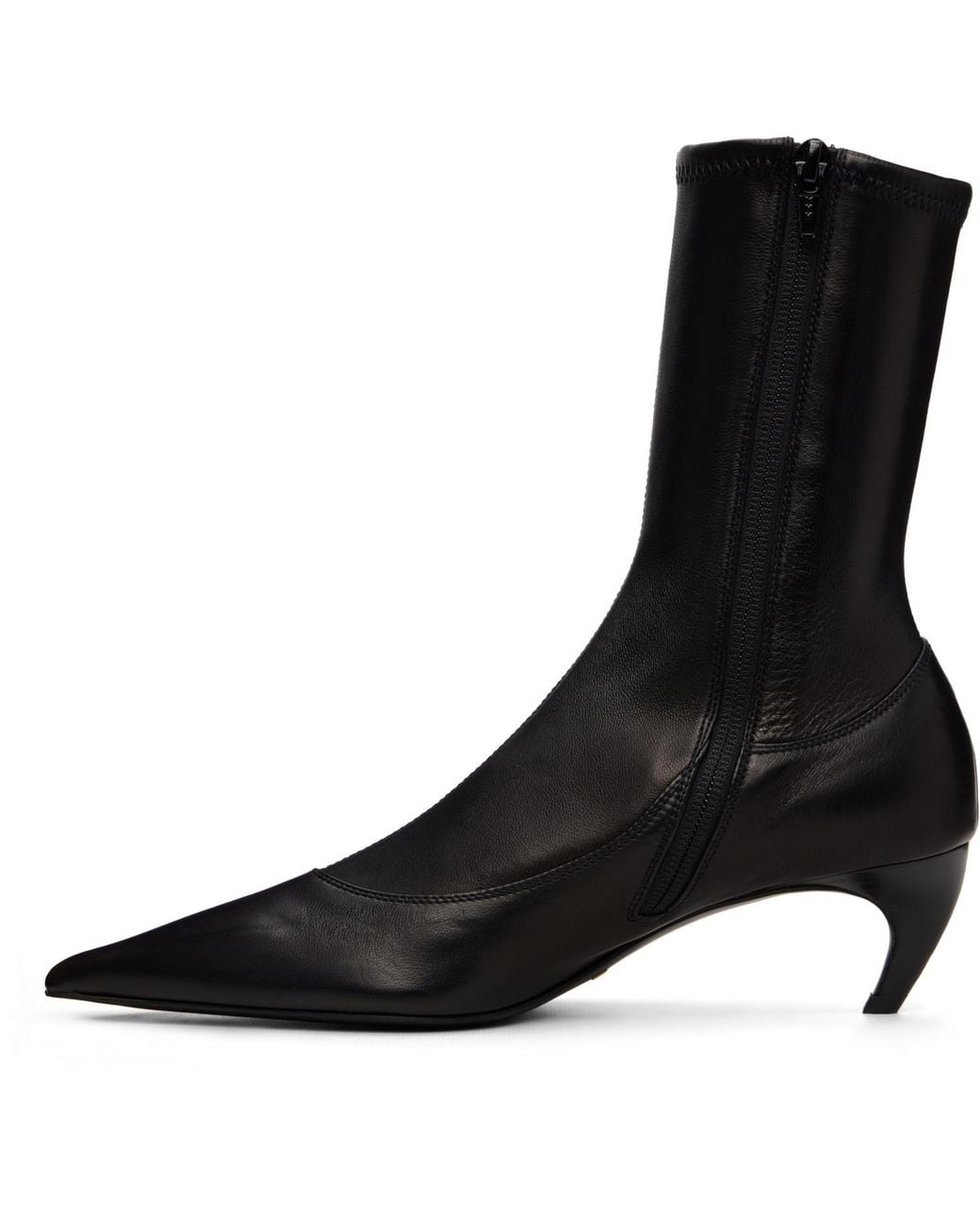 Khaite Black Valerie Mid-Calf Boots