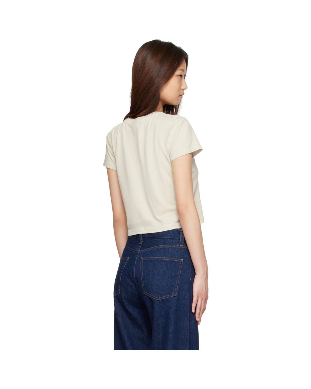 Agolde Blue Adine Shrunken T-Shirt
