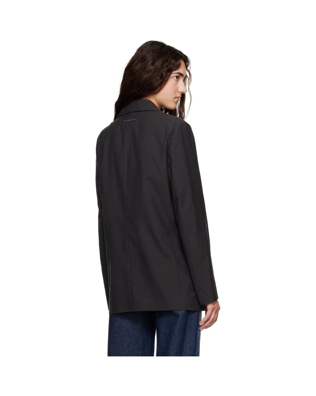 MM6 by Maison Margiela Black Wool-Blend Blazer
