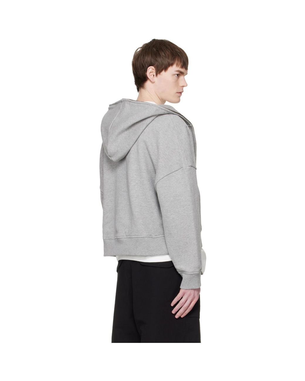 Entire studios Gray Eternal Zip Hoodie for men