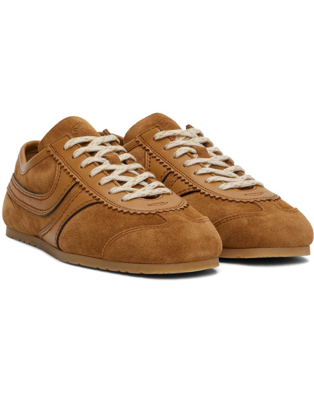 ★Dries Van Noten★ ブラウン スエード スニーカー Dries Van Noten: ブラウン スエード スニーカー | SSENSE 日本