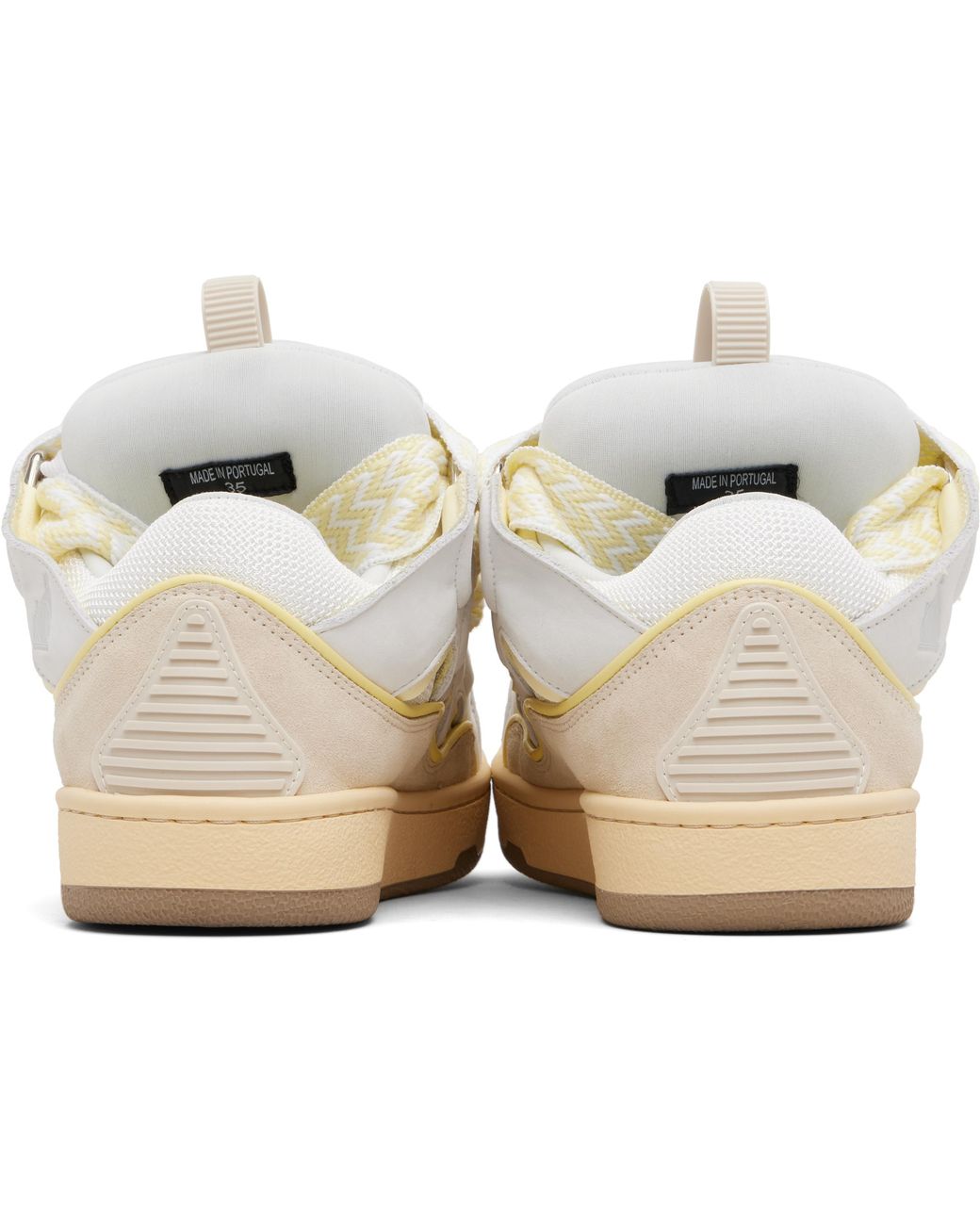 Lanvin Black Off- & Curb Leather Sneakers