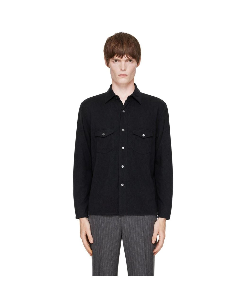 Second/Layer Black Field Shirt for men