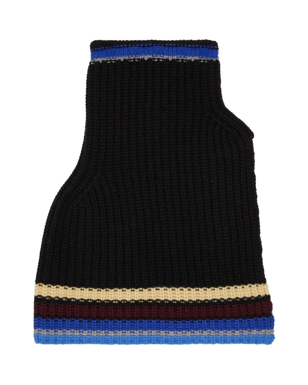 Dries Van Noten Black Wool Shawl Collar
